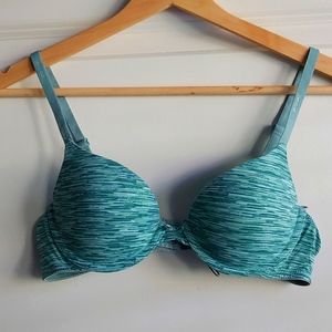 Aerie turquoise striped bra.